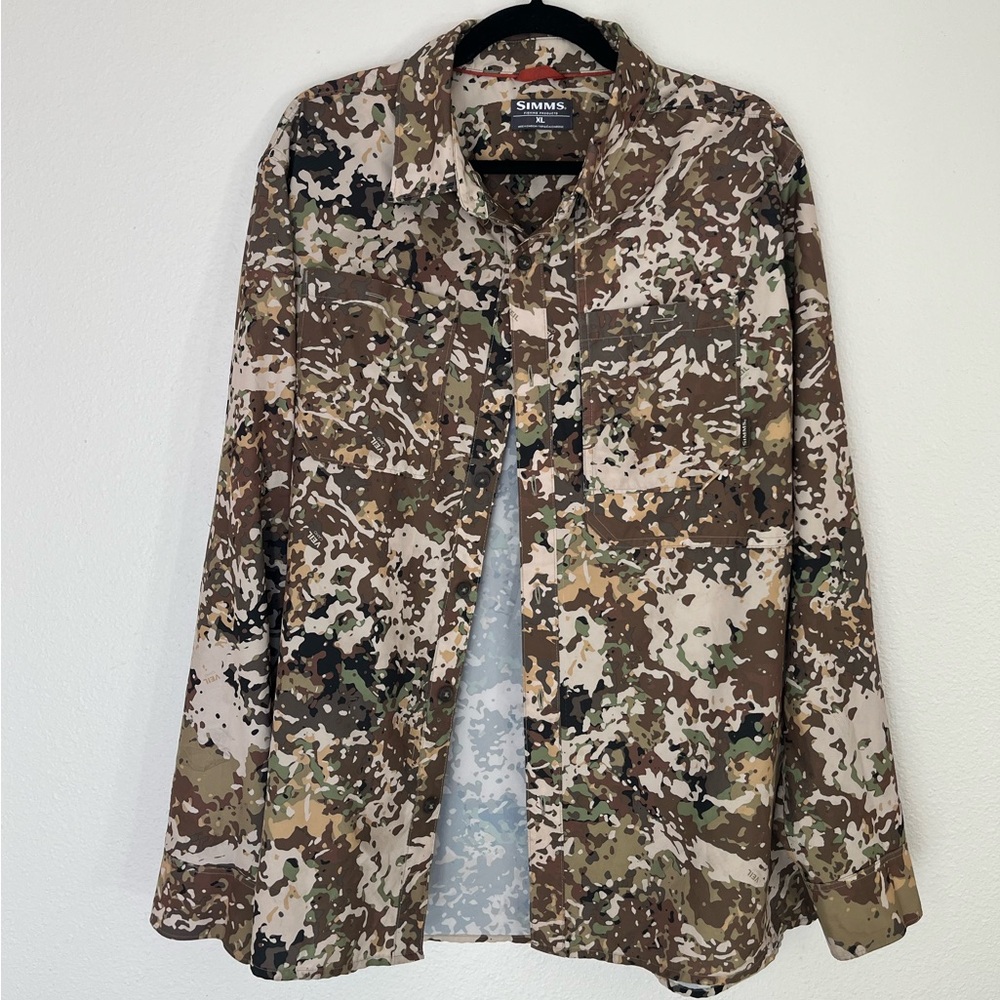 Men’s Simms Challenger LS Shirt- Veil Camo- Size XL
